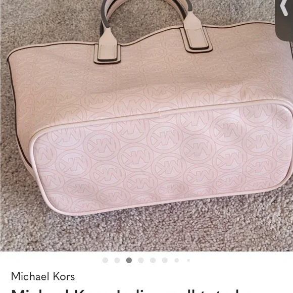 Michael Kors Blush Pink Logo Tote#35 - Picture 3 of 6